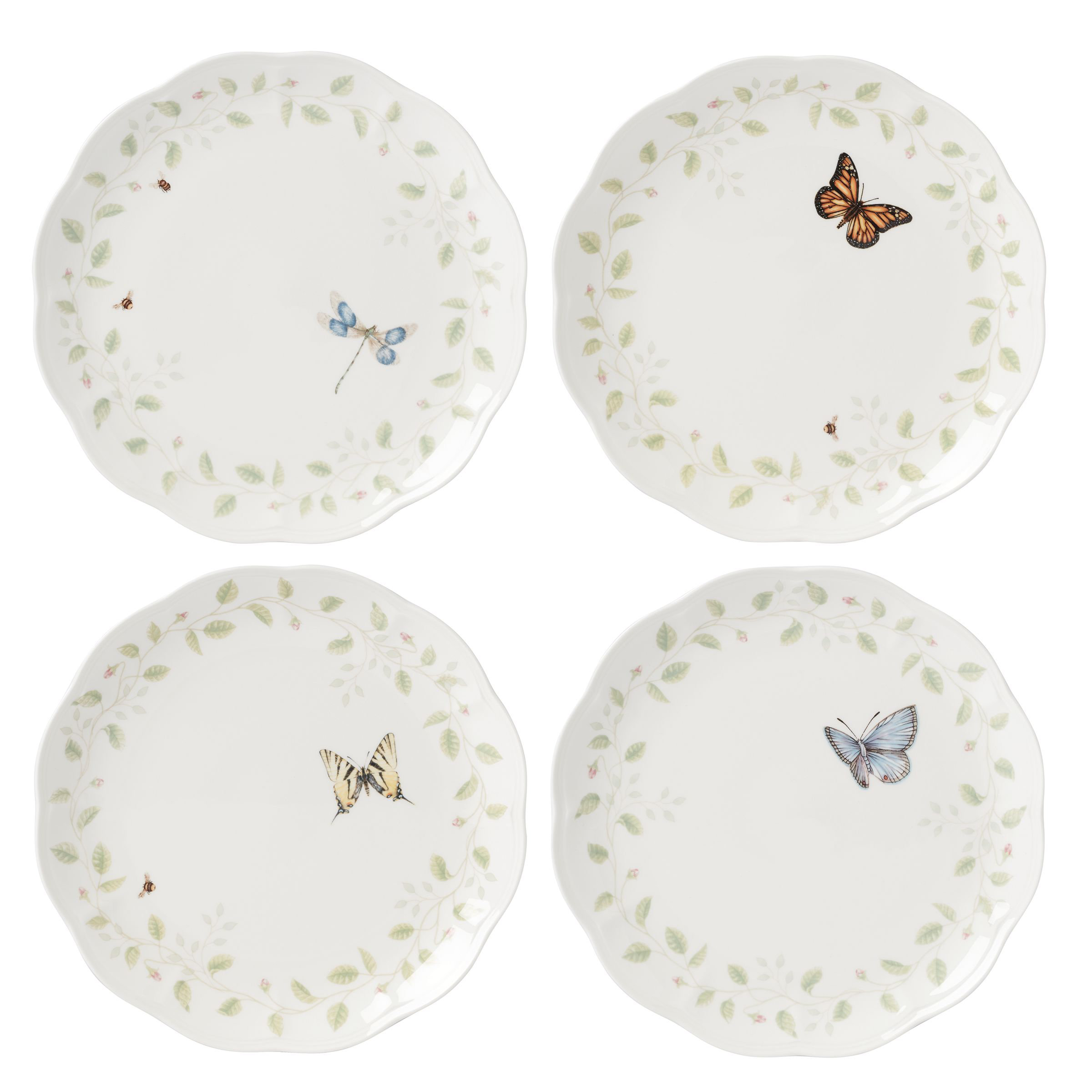 Butterfly Meadow® Bunny Set outlet of 4 Accent Plates by Lenox